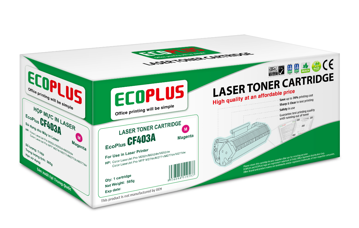 Mực in laser màu đỏ EcoPlus CF403A