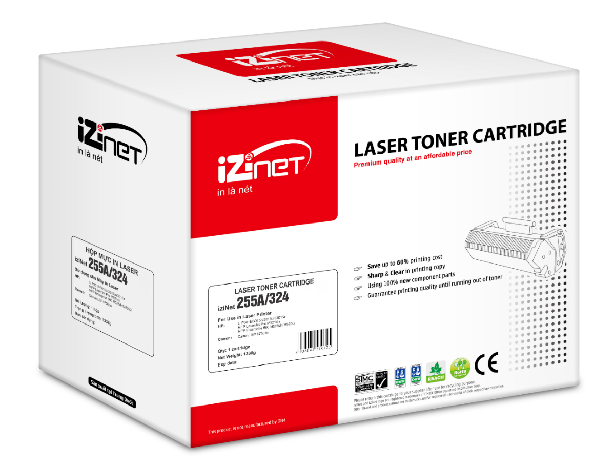 Mực in laser iziNet 255A/324